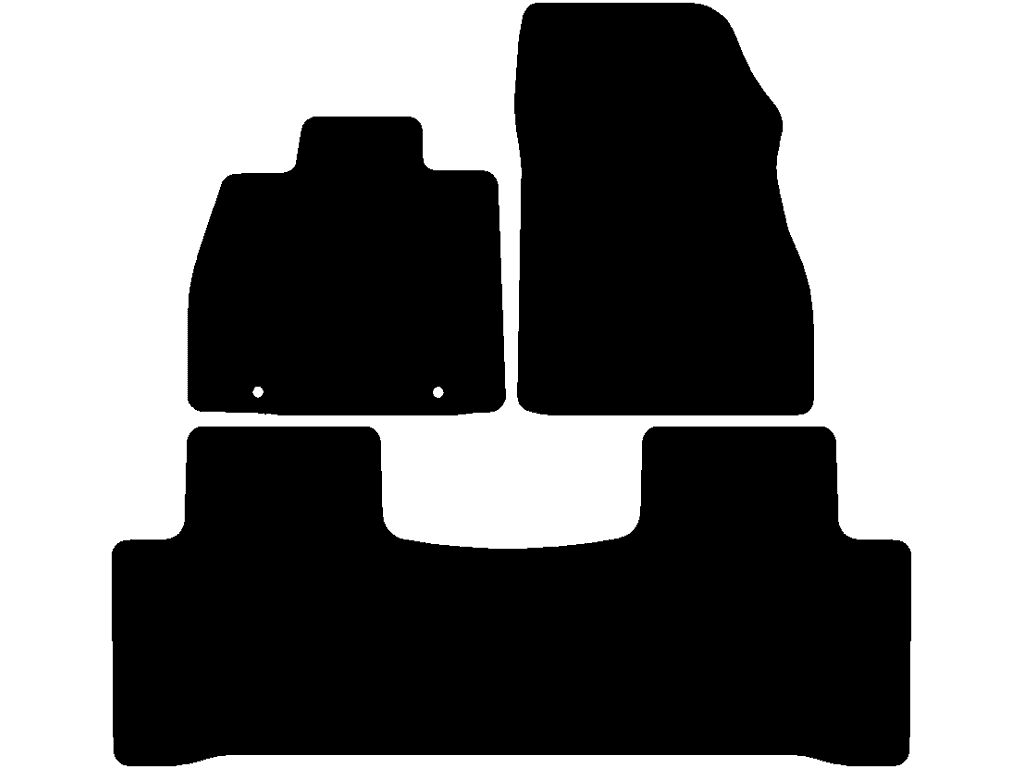 Sin sistema de sujeción en la alfombrilla trasera