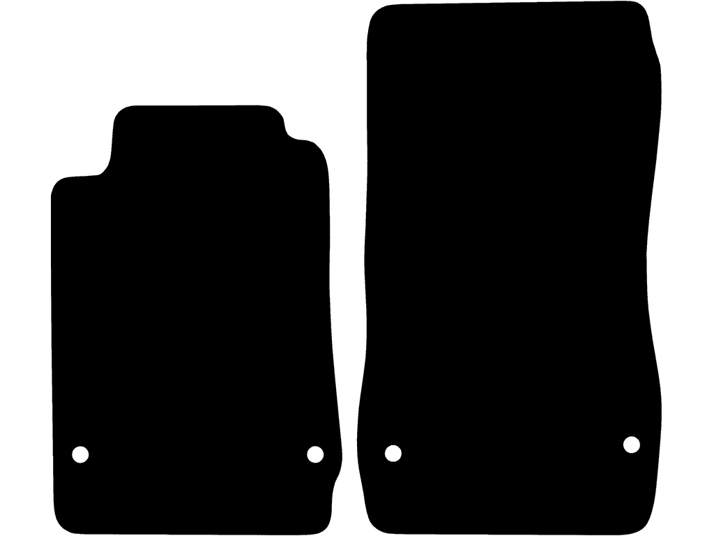 Doble fijación | Alfombrilla del conductor sin reposapiés | Variante 2