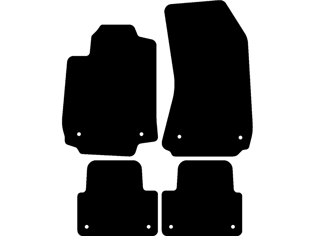 Con sistema de sujeción en las alfombrillas traseras