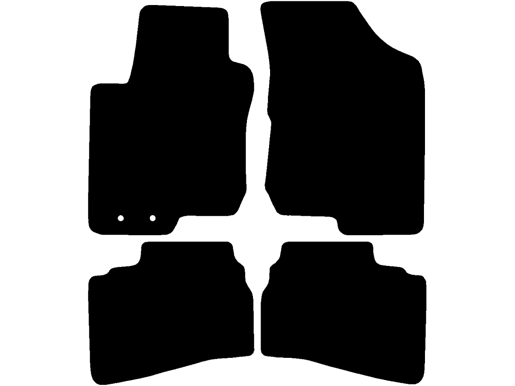 5 puertas | Distancia entre puntos de fijación (conductor) 10 cm | Alfombrilla de copiloto sin Sistema de fijación