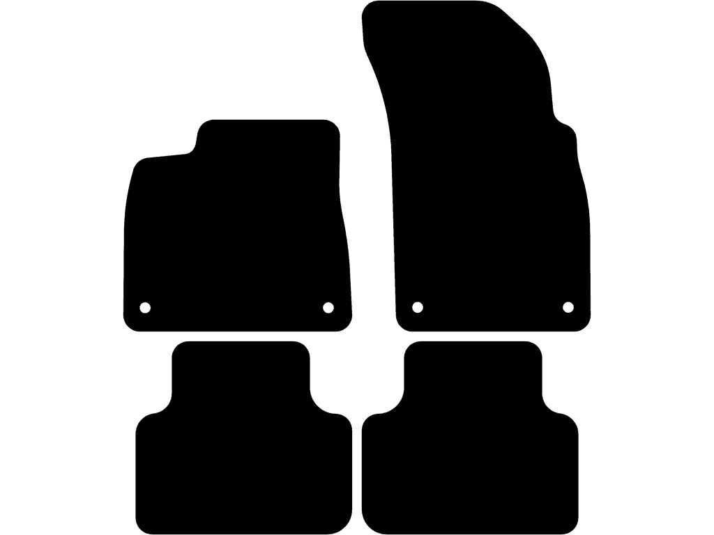 5 plazas | Sin sistema de sujeción en las alfombrillas traseras