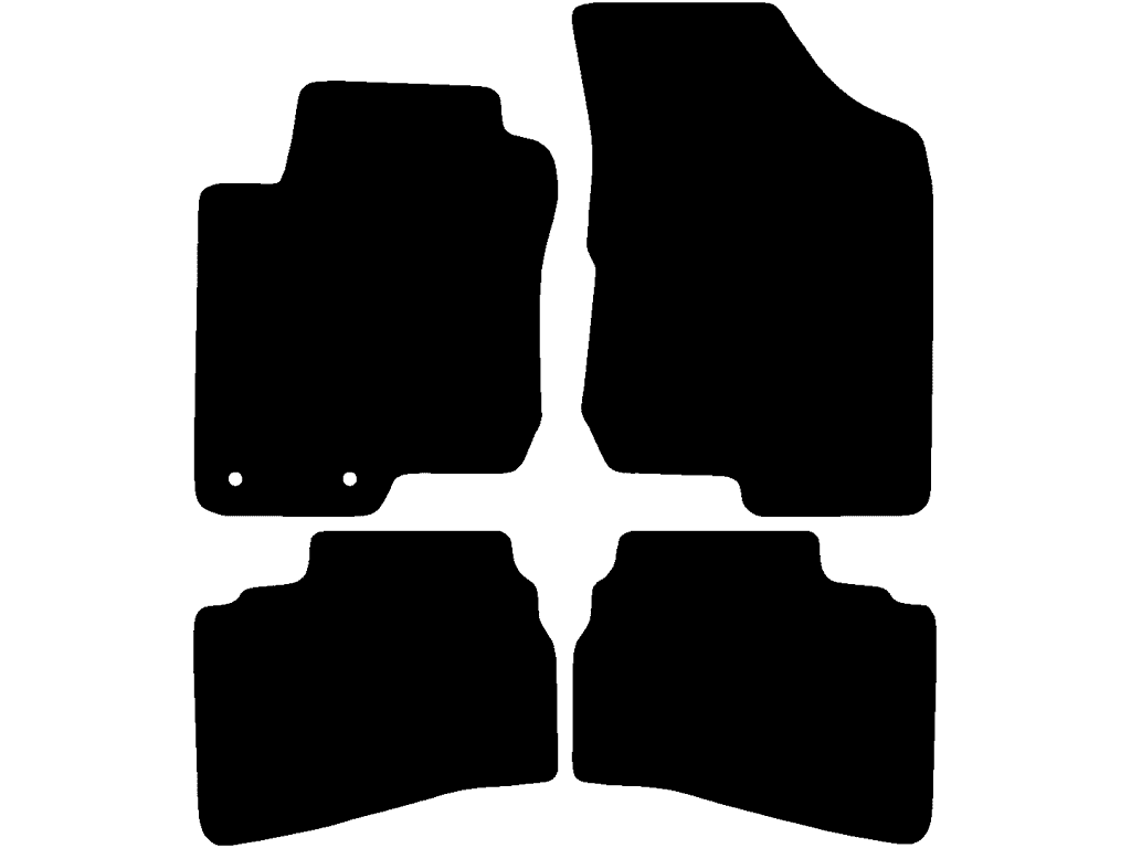 5 puertas | Distancia entre puntos de fijación (conductor) 16,3 cm | Alfombrilla de copiloto sin Sistema de fijación