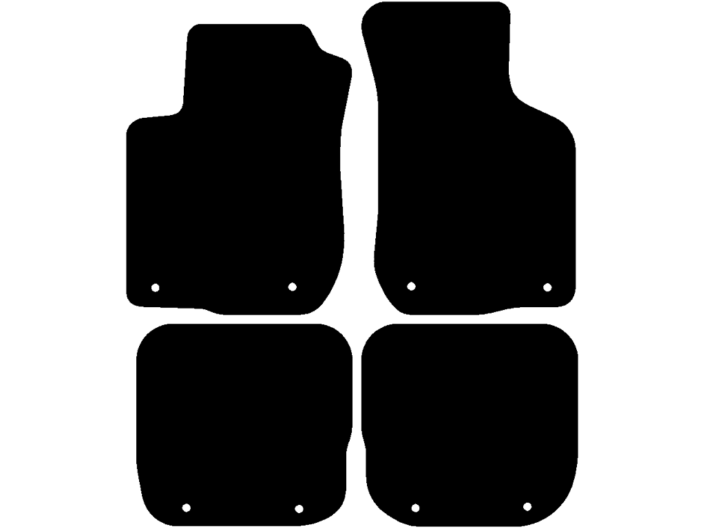 Con sistema de sujeción en las alfombrillas traseras | Sistema de fijación: Clips (cerrado) | Variante 3