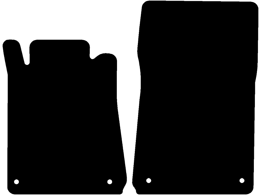 Doble fijación | Alfombrilla del conductor con reposapiés