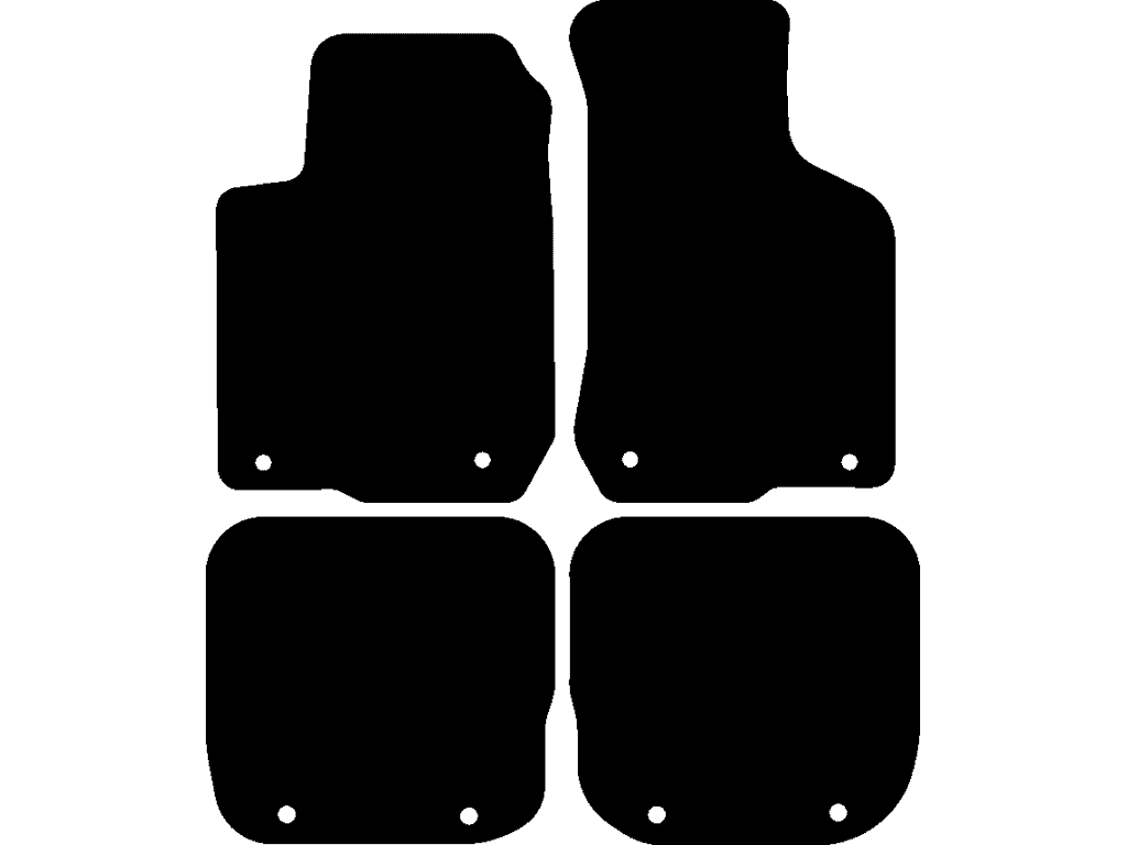 Con sistema de sujeción en las alfombrillas traseras | Sistema de fijación: Clips (con ojal) | Variante 2