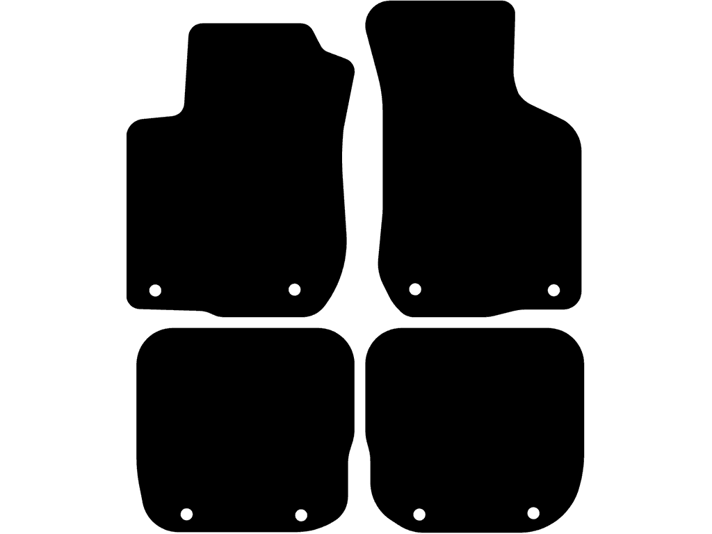 Con sistema de sujeción en las alfombrillas traseras | Sistema de fijación: Clips (con ojal) | Variante 1