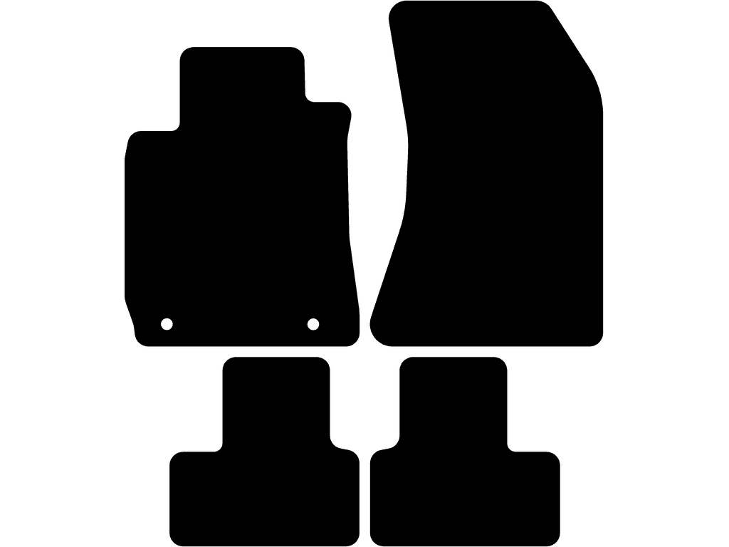 Alfombrilla de copiloto sin fijación | Sistema de fijación: Clips + pasador para el suelo