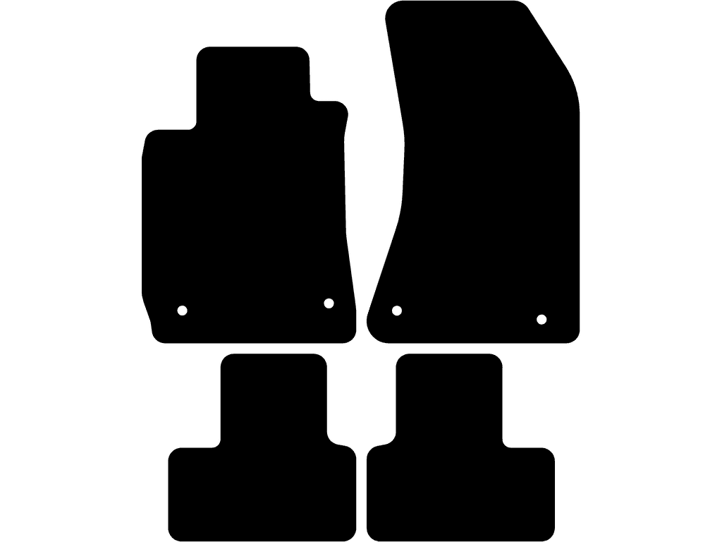 Alfombrilla de copiloto con fijación | Sistema de fijación: Clips a presión (cerrado)