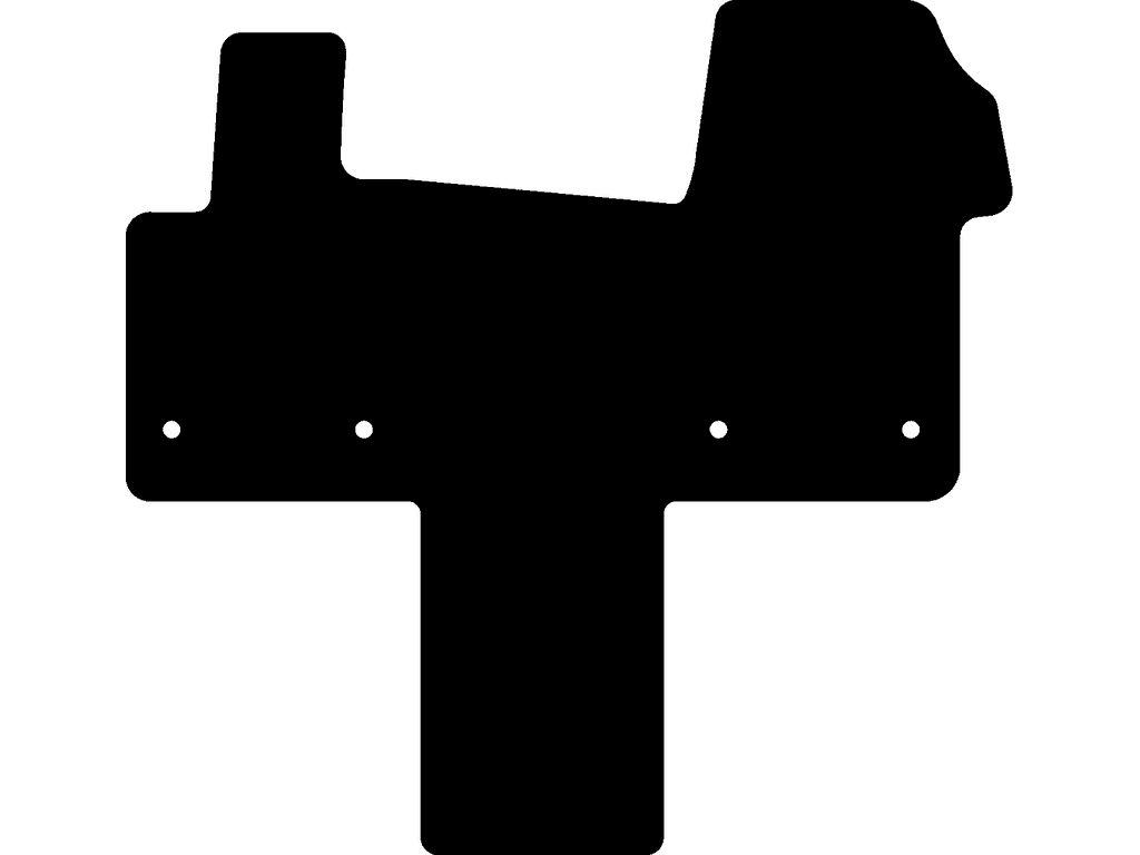 Delantera | Sin raíl entre los asientos delanteros