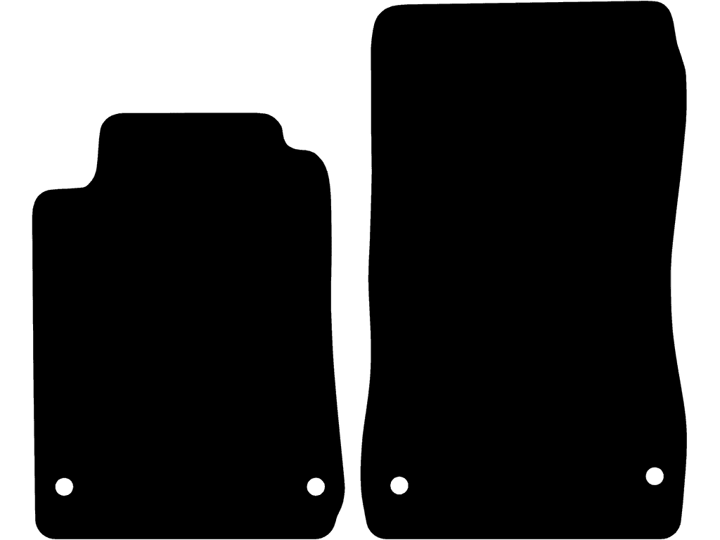 Doble fijación | Alfombrilla del conductor sin reposapiés | Variante 1 | Sistema de fijación: Clips + pasador para el suelo