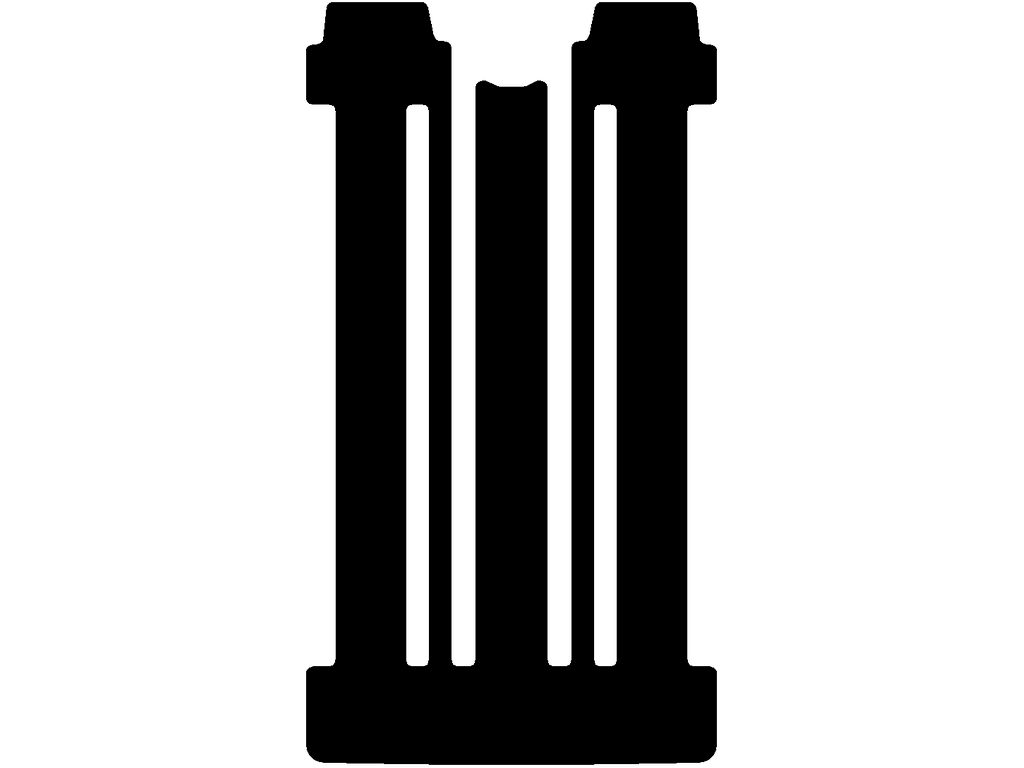 L1H1 | Trasera | 6 railes | Doble puerta corredera