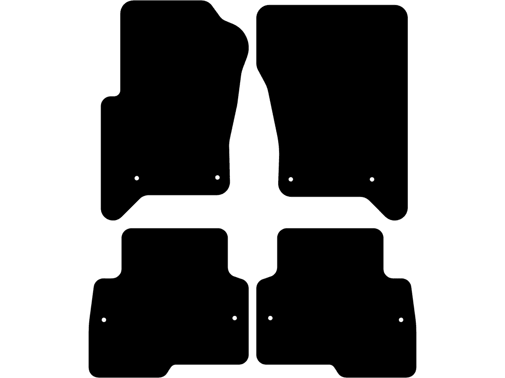 Con doble fijación en las alfombrillas traseras